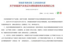 新能源购置税政策最新消息