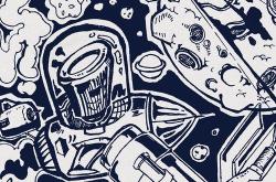 科技手绘插图