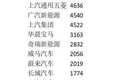 10月新能源汽车销量排名
