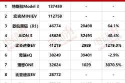 新能源车销量排行榜202